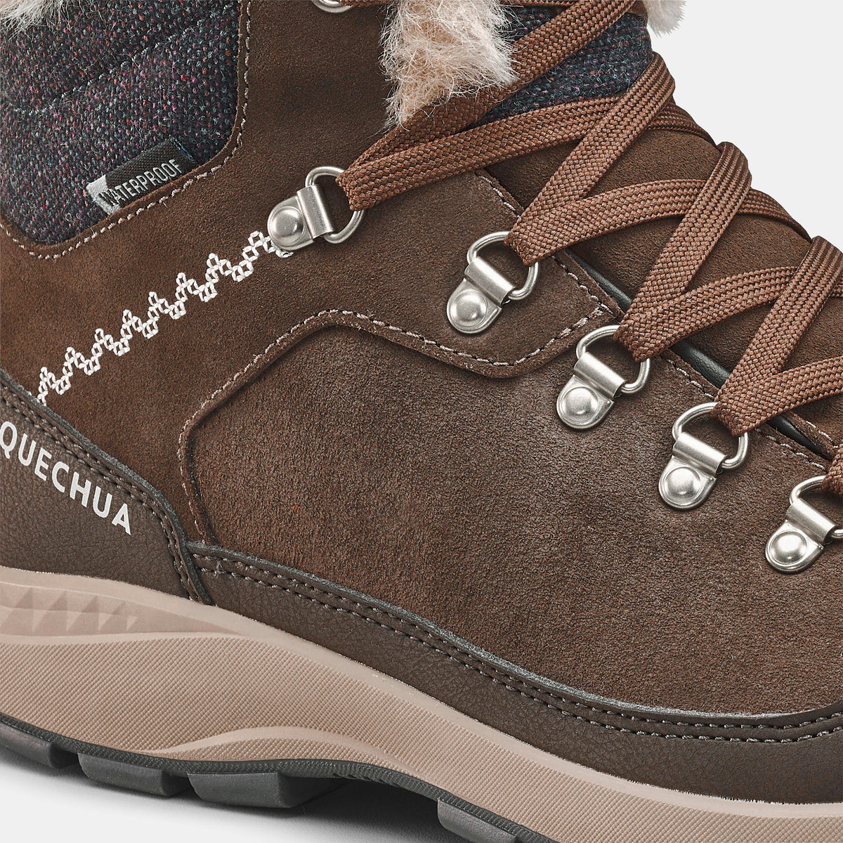 Quechua Women’s Leather Warm Waterproof Snow Boots