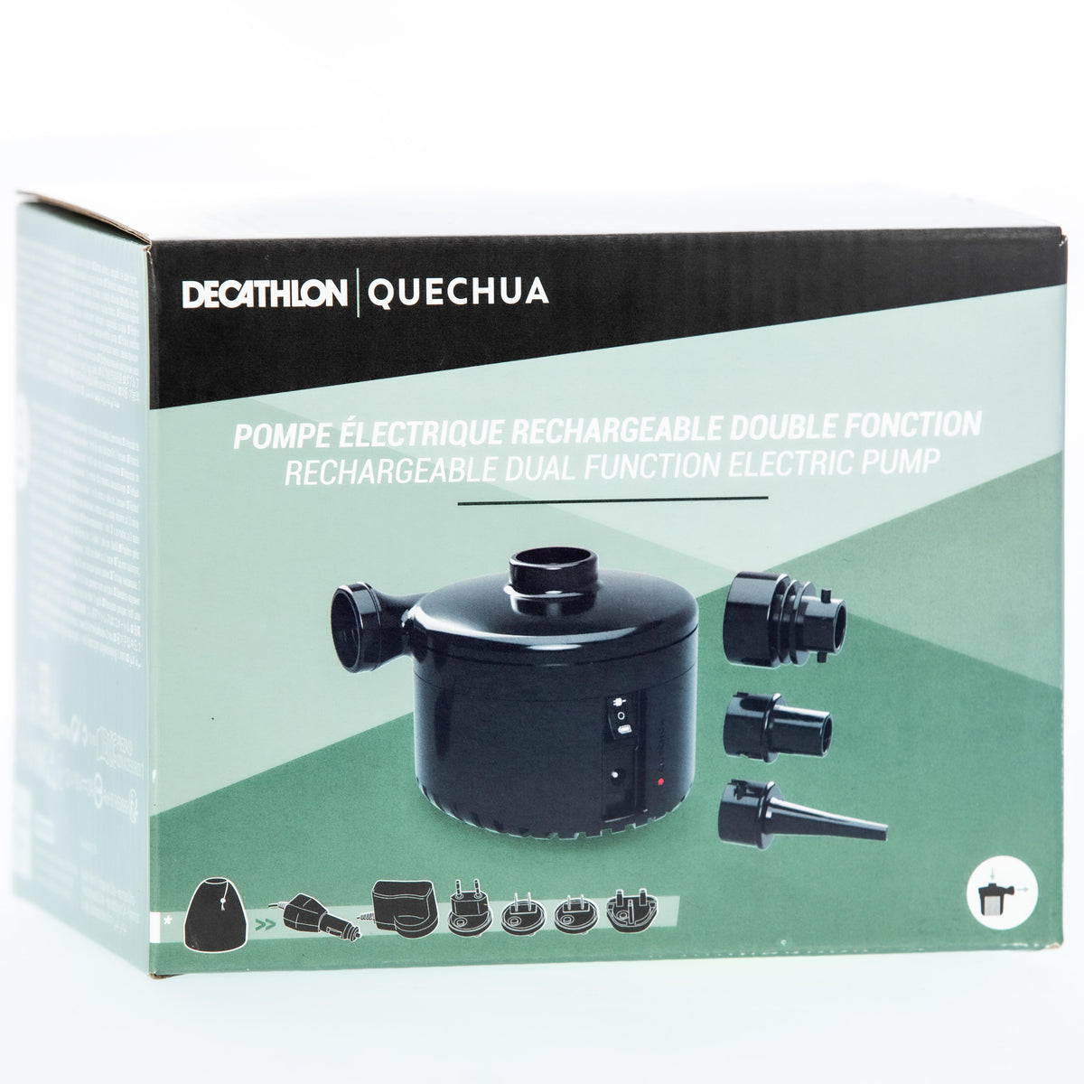 Quechua COMPACT ELECTRICAL PUMP FOR CAMPING - RECHARGEABLE USING MAINS POWER