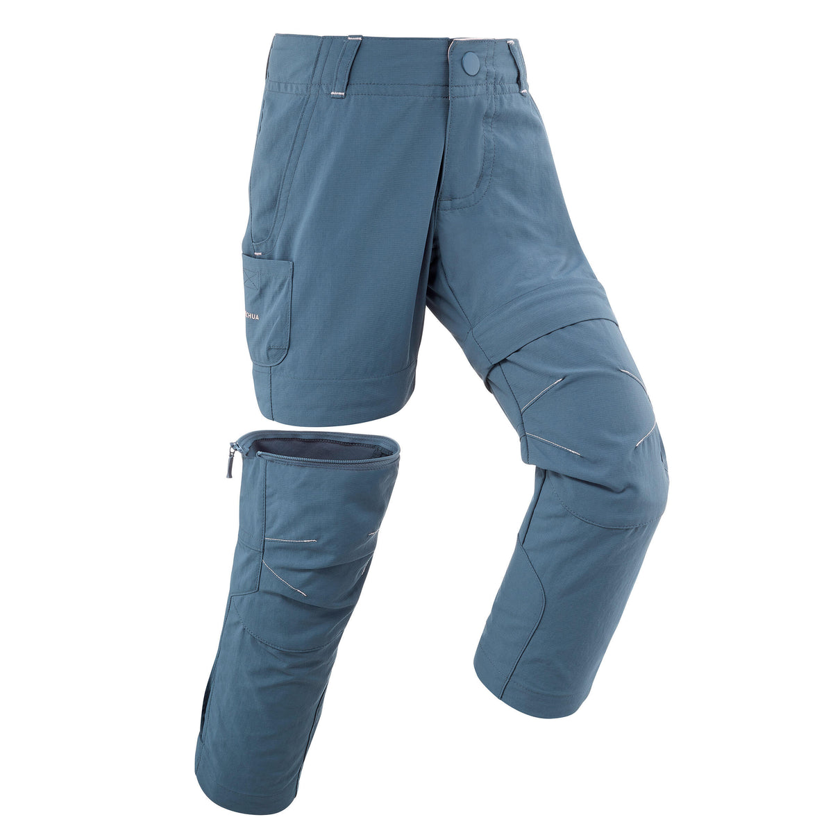 Quechua Modular Hiking Trousers - MH500 KID Grey/blue - Children 2