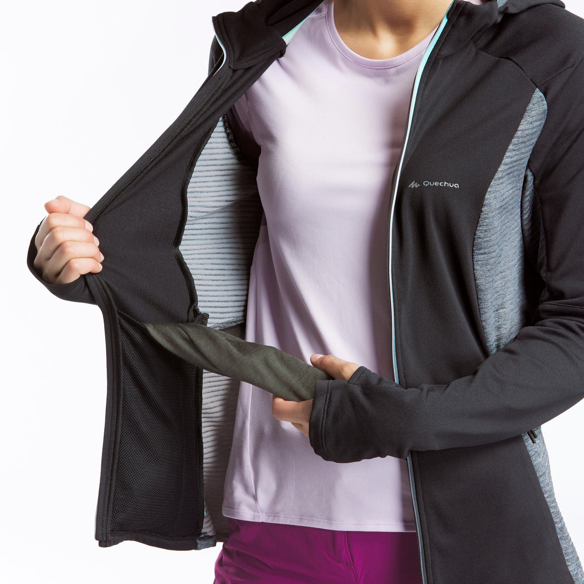 Quechua Women's Hiking Thin Fleece Jacket 