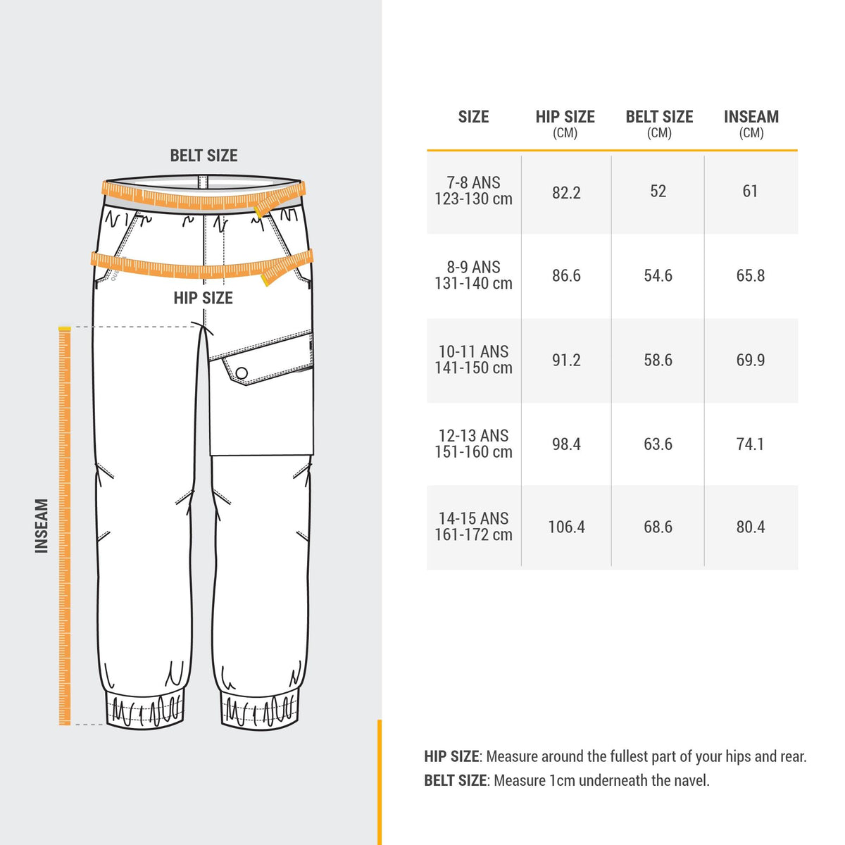 Quechua CHILDREN'S WARM WATER-REPELLENT HIKING TROUSERS - SH100 - AGE 7
