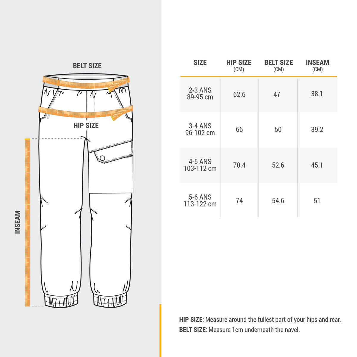 Quechua Children's Warm Water-repellent Hiking Trousers - SH100 - Age 2