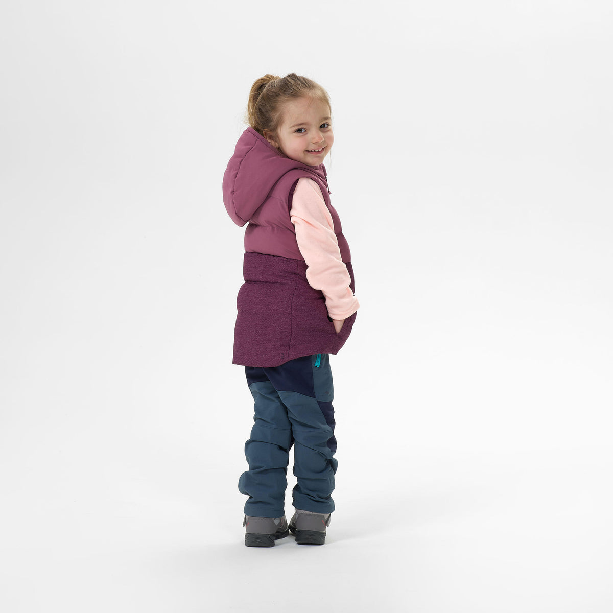 Quechua Kids’ Hiking Sleeves Padded Jacket - Age 2-6 Years 