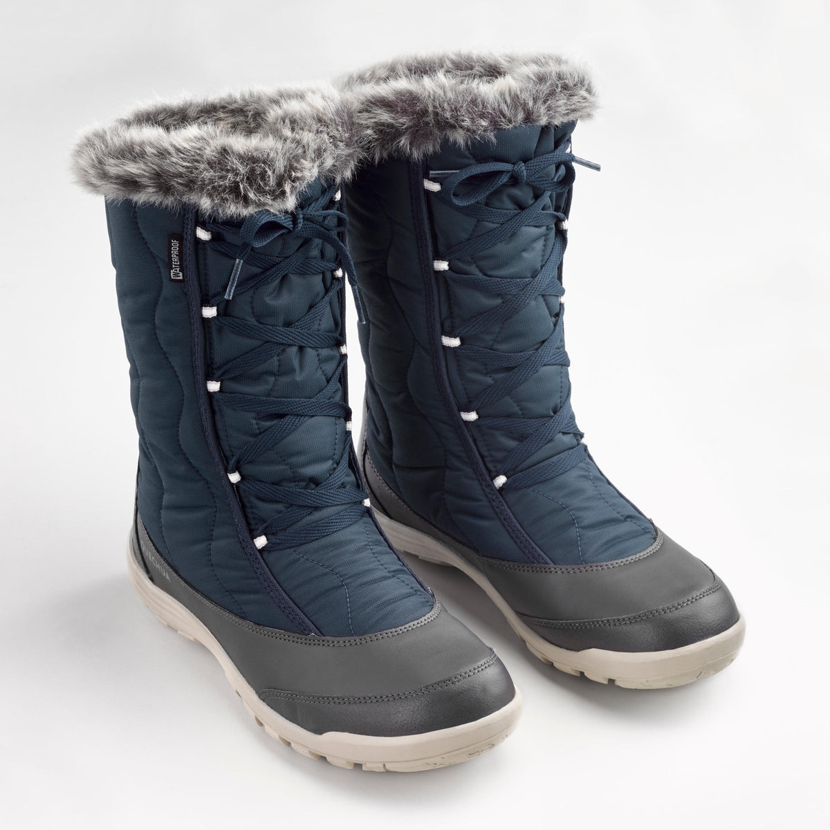 Quechua Women's Warm Waterproof Snow Lace-Up Boots - SH500 X