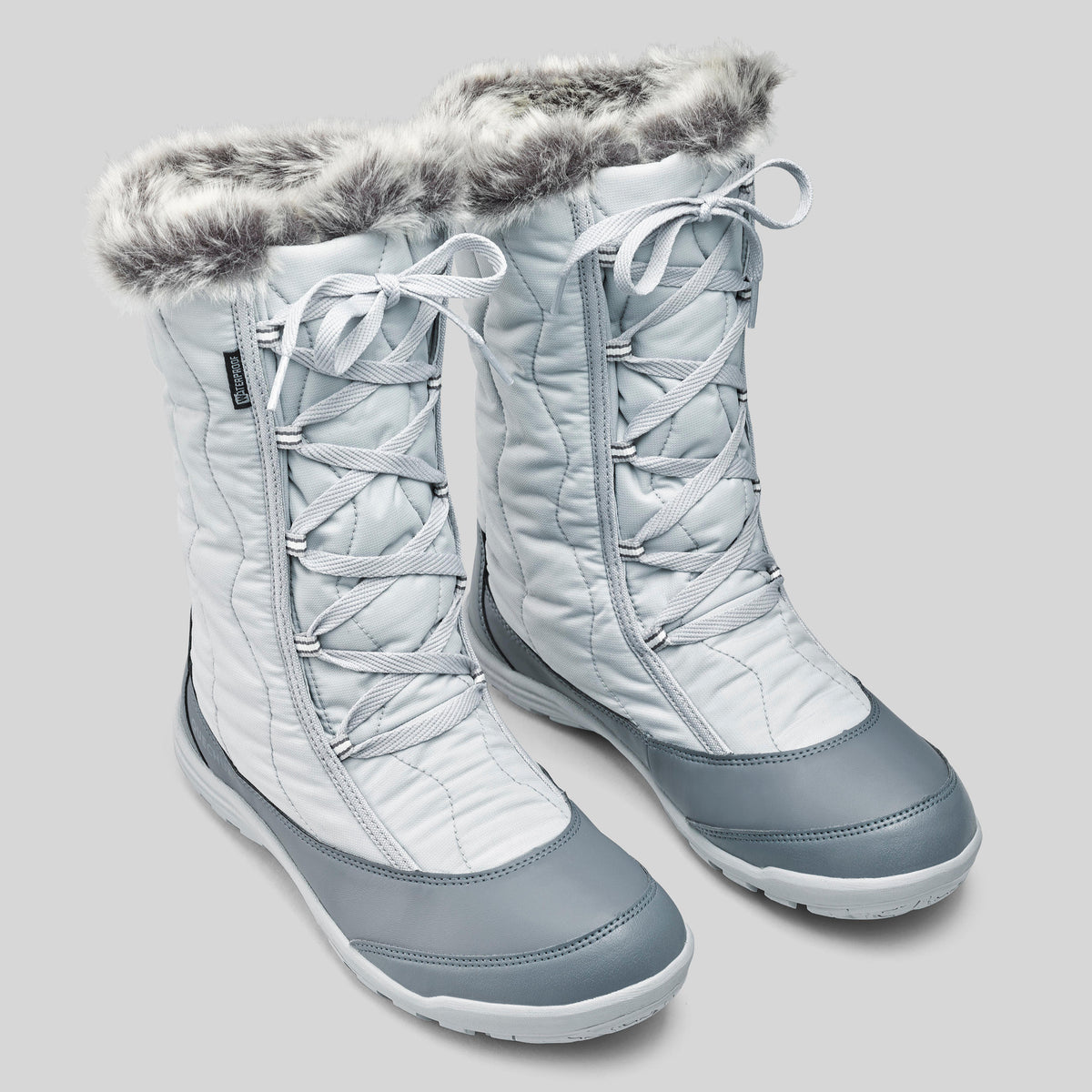Quechua Women's Warm Waterproof Snow Lace-Up Boots - SH500 X