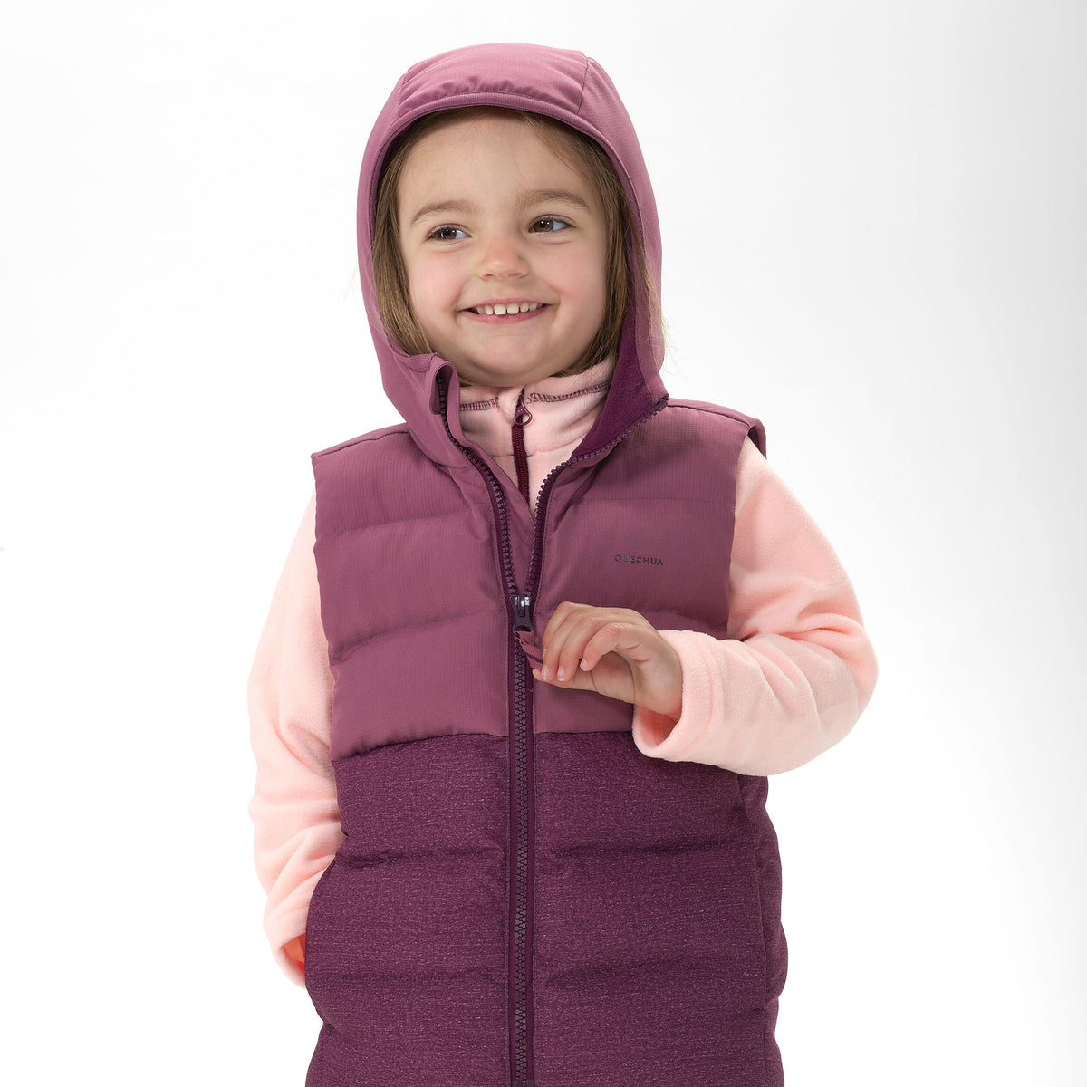Quechua Kids’ Hiking Sleeves Padded Jacket - Age 2-6 Years 