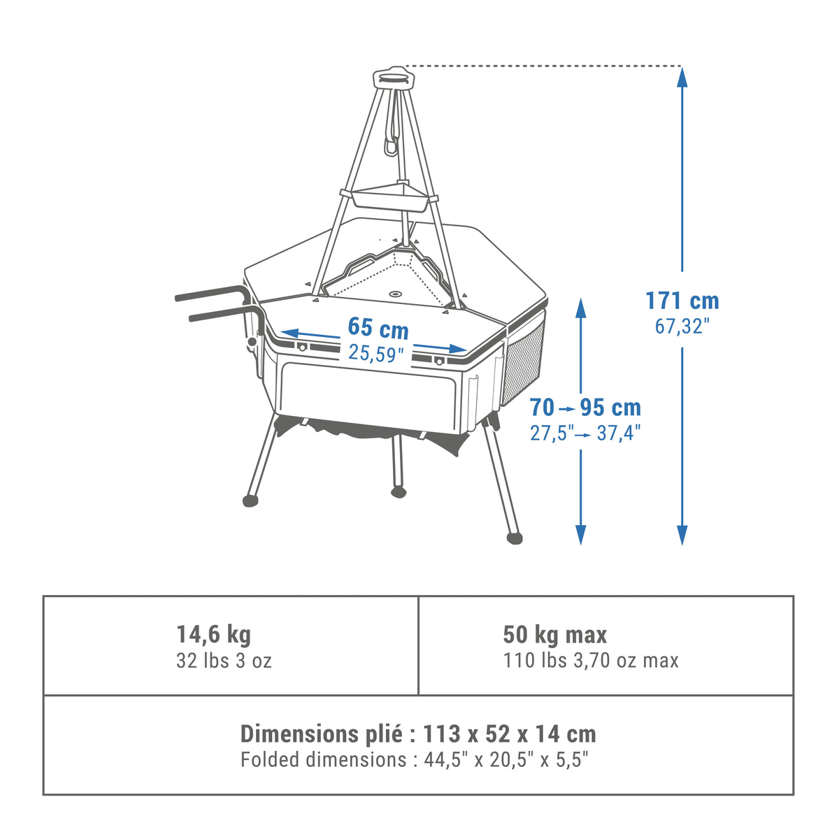 Quechua Multifunctional Camping Kitchen Unit 