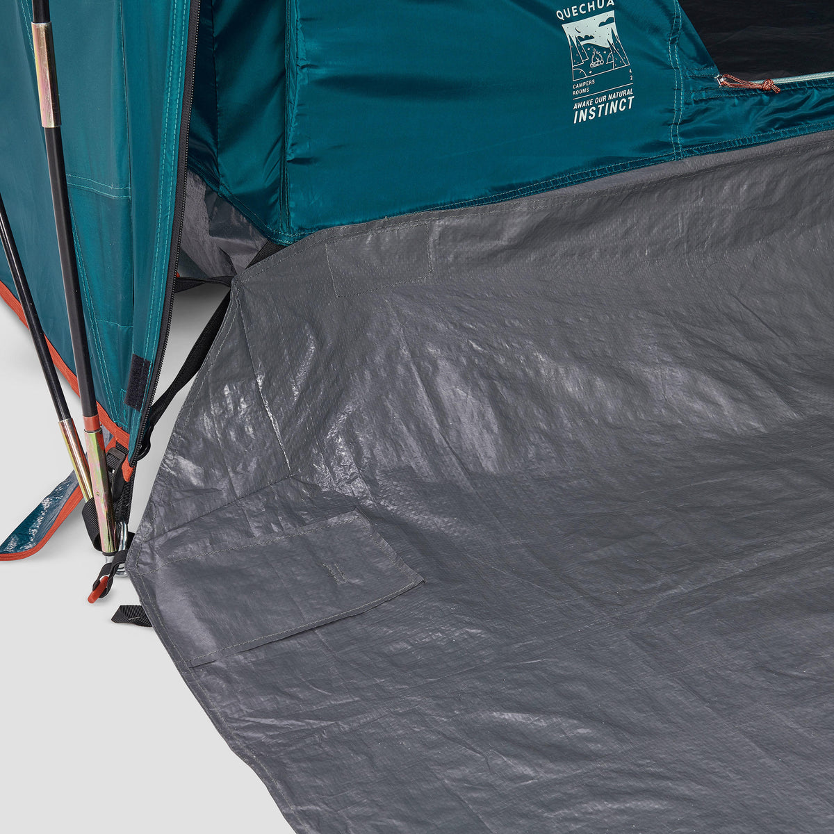 Quechua 4 Man Tent With Poles - Arpenaz 4.2
