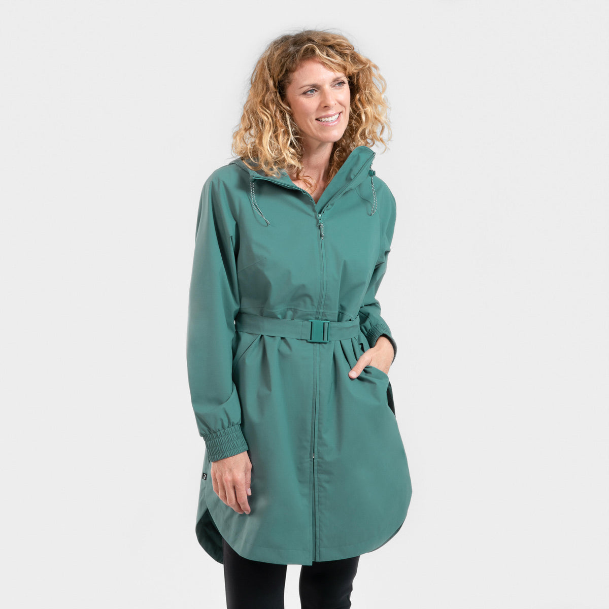 Quechua Women's Hiking Waterproof Longline Jacket Raincut Long Series