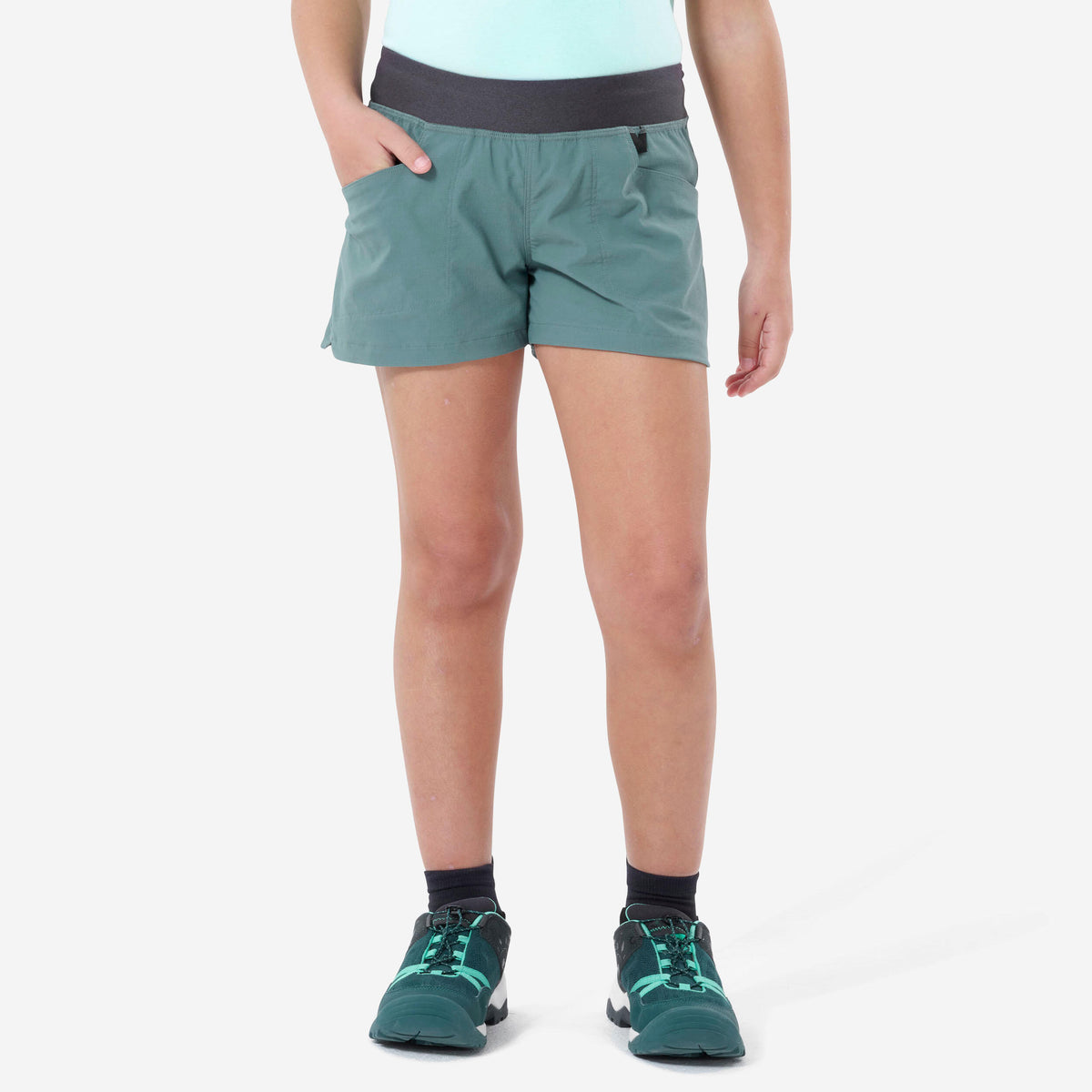 Quechua Hiking Shorts - MH500 - Dark Grey - Children 7