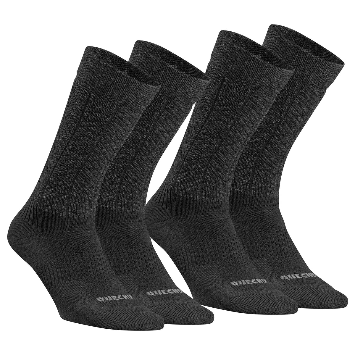 Quechua Warm Hiking Socks SH500 Mid 2 Pairs