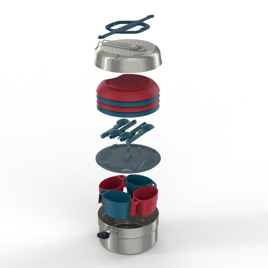 Quechua Stainless Steel Camping Cook Set 