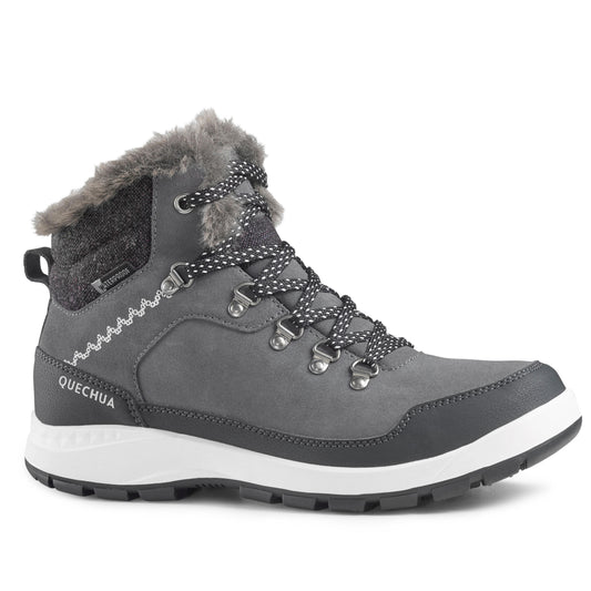 Quechua Women’s Leather Warm Waterproof Snow Boots 