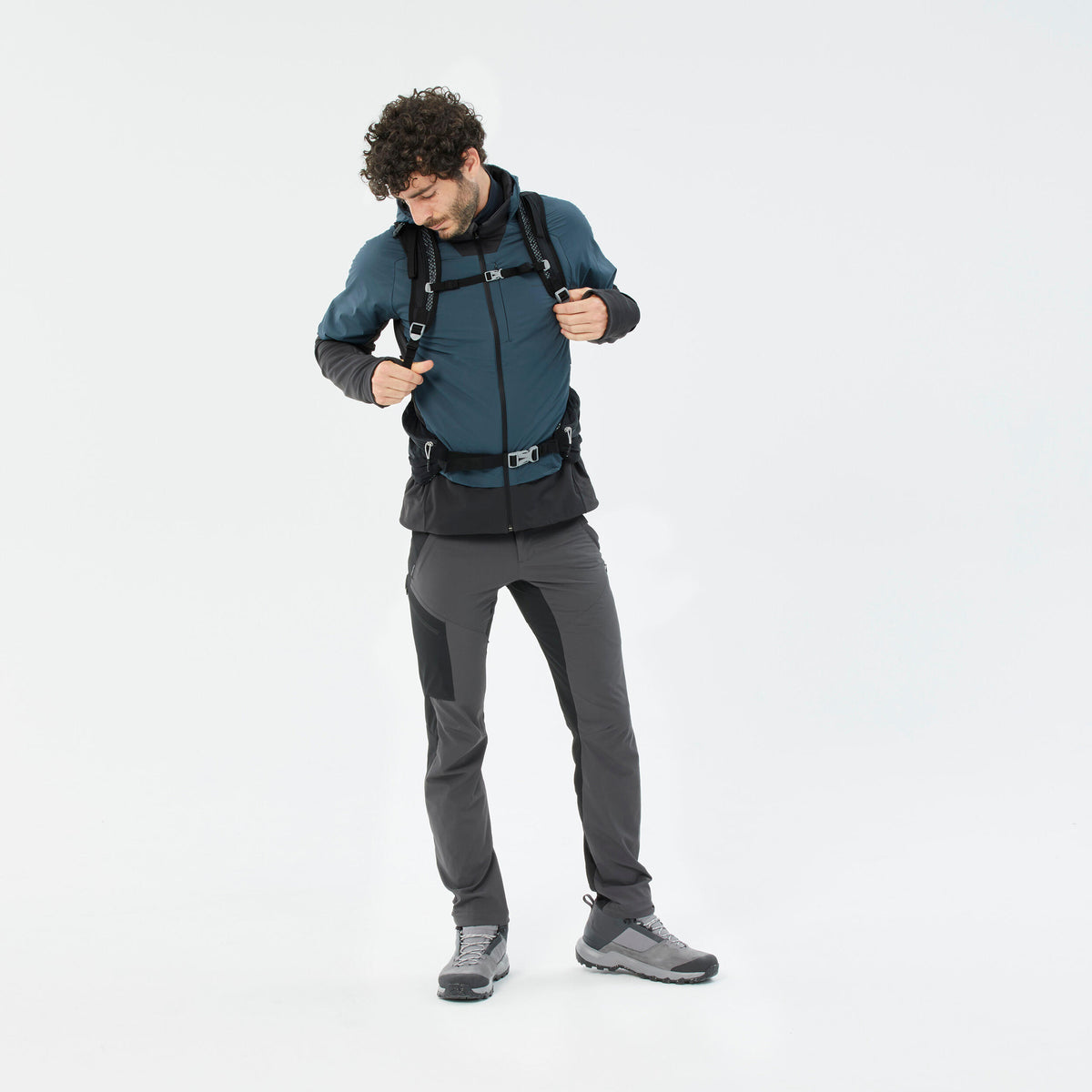 Quechua Men’s Hiking Hybrid Hooded Fleece Jacket 