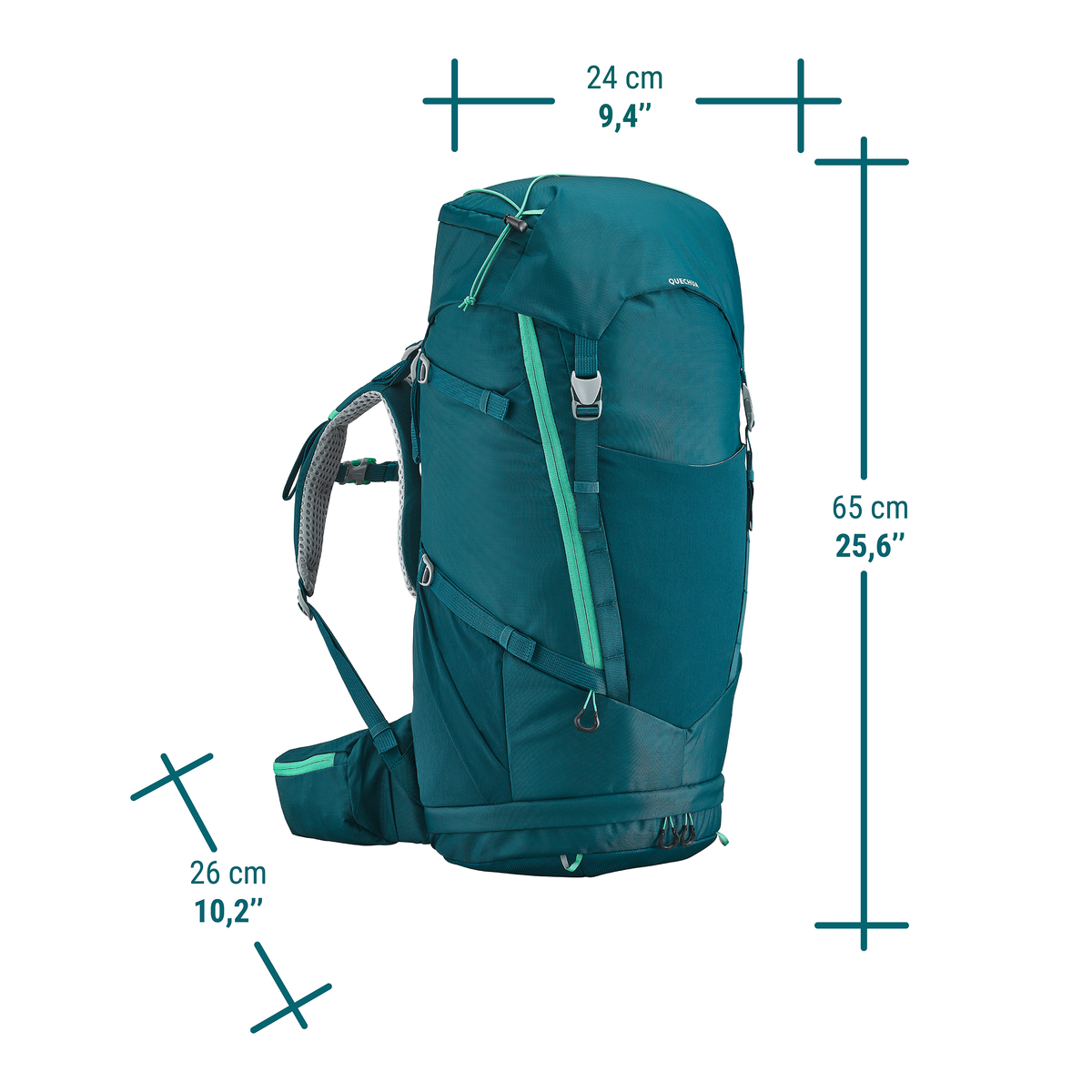 Quechua Children's Hiking/Trekking 40+10L Backpack MH500