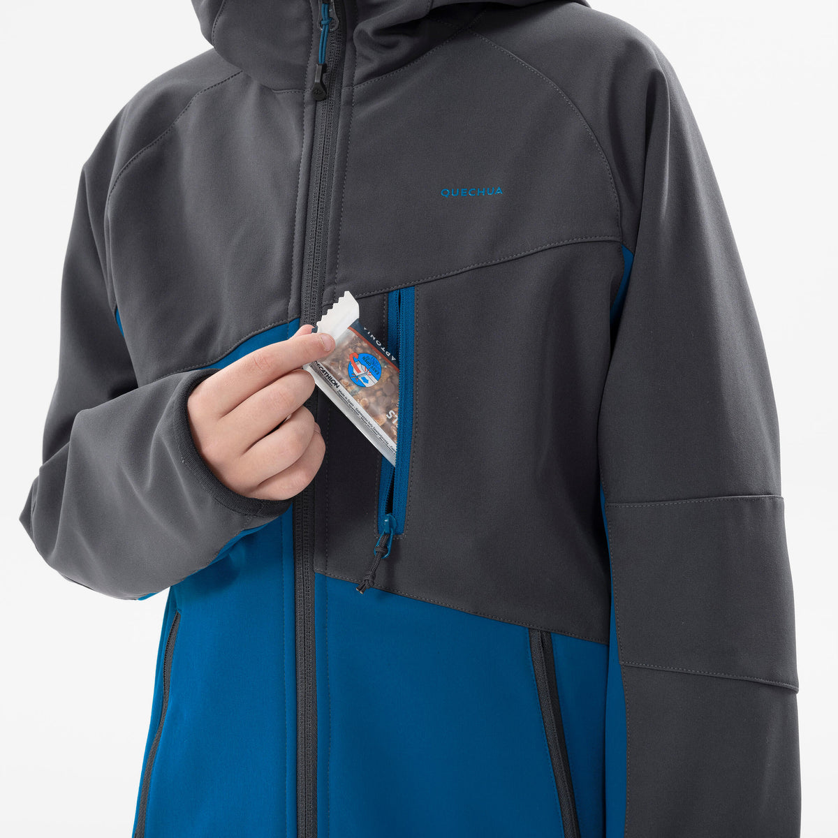 Quechua Kids’ Softshell Hiking Jacket - MH550 Black 