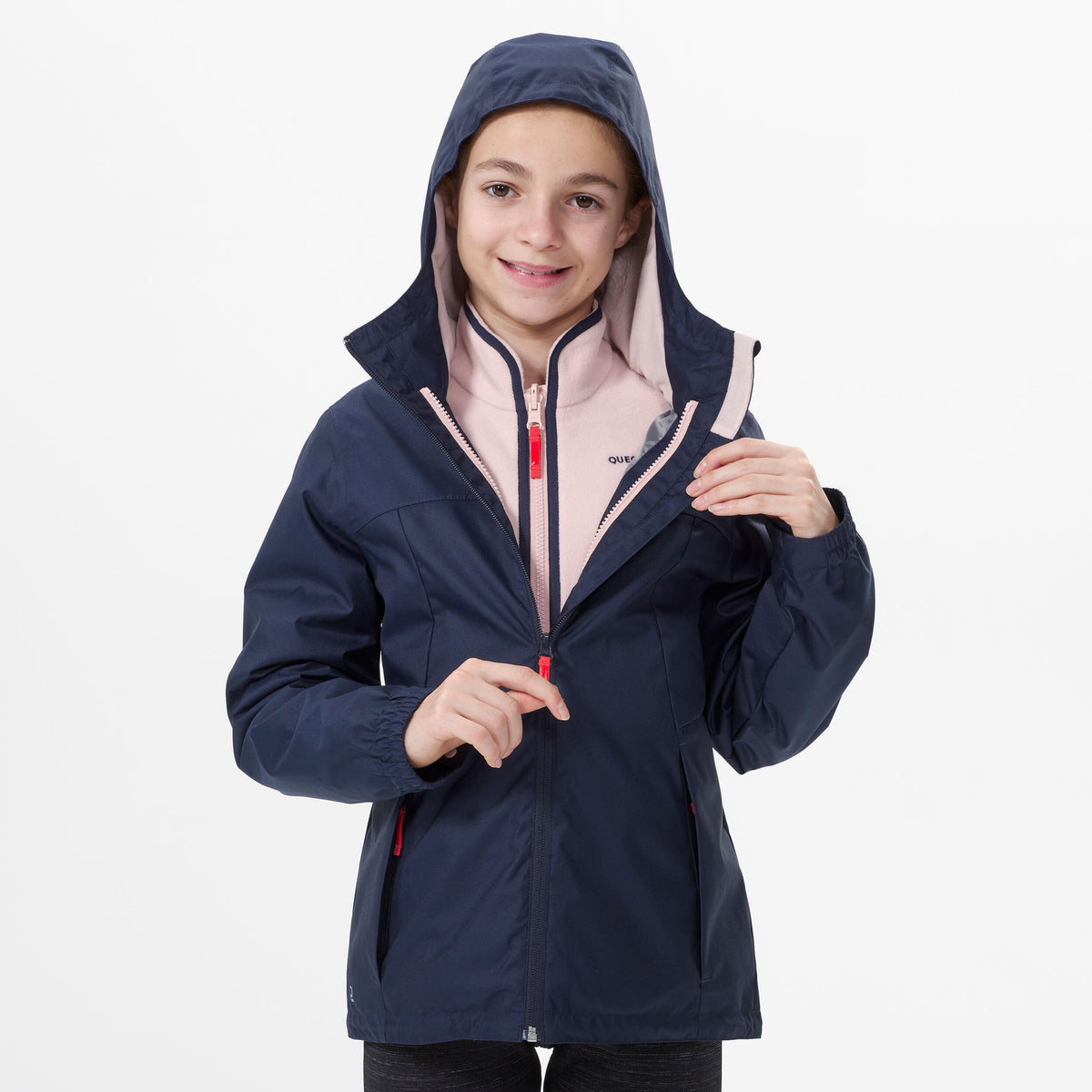 Quechua 3-in-1 WARM AND WATERPROOF HIKING JACKET - SH100 -0.5°C - CHILDREN 7 