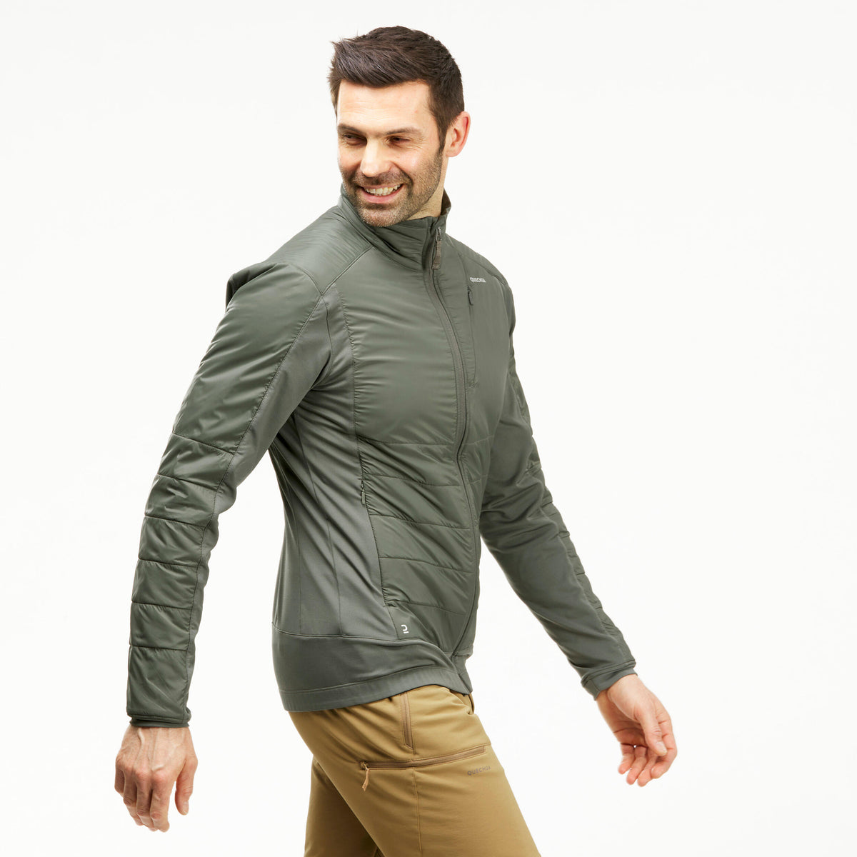 Quechua Men's Warm Hybrid Fleece Hiking Jacket 