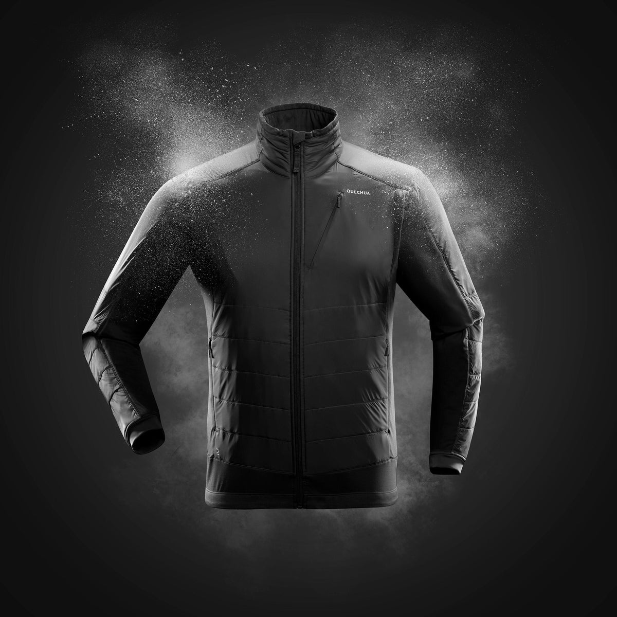 Quechua Men's Warm Hybrid Fleece Hiking Jacket 