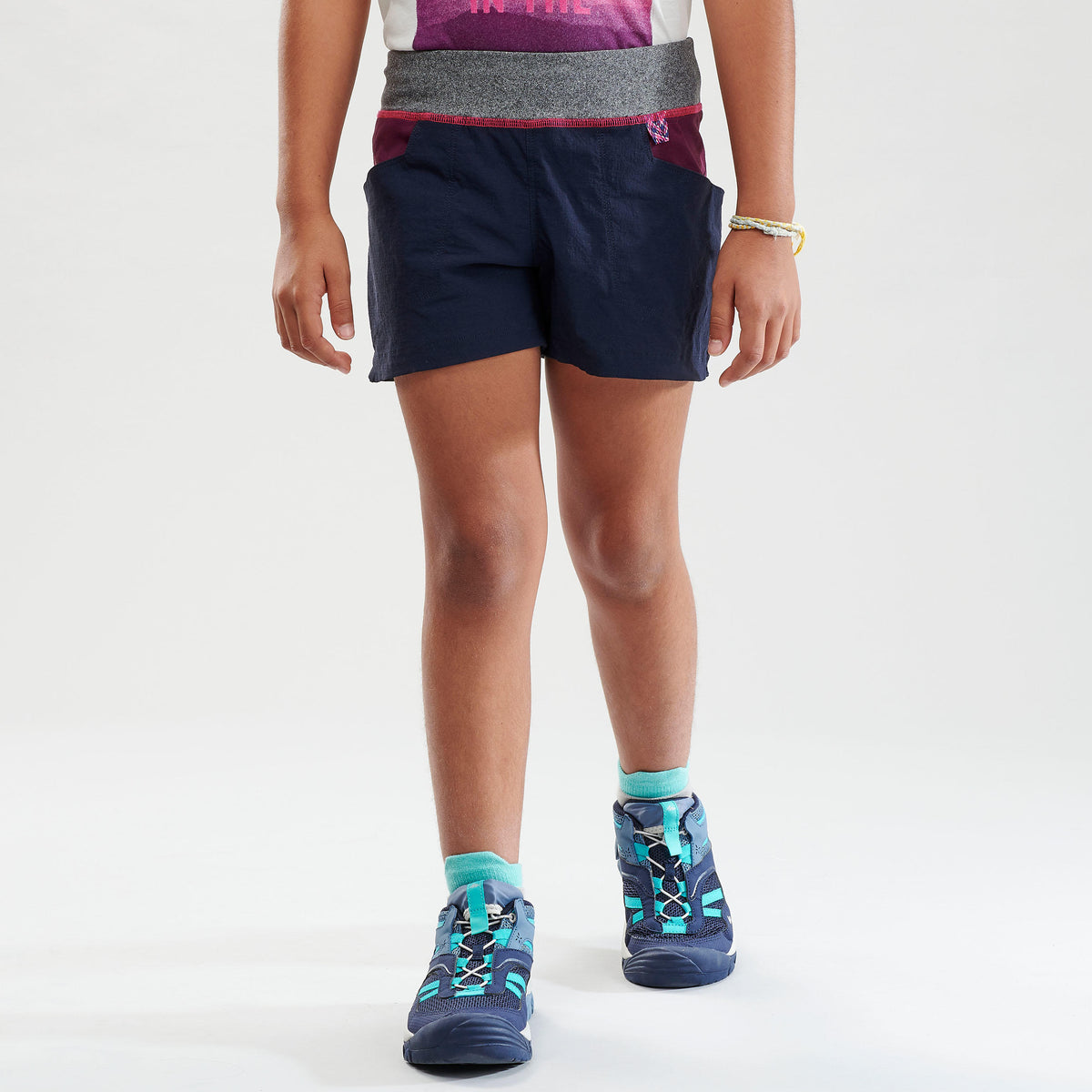 Quechua Hiking Shorts - MH500 - Dark Grey - Children 7