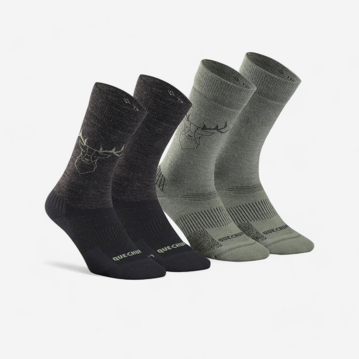 Quechua Warm Hiking Socks SH500 Mid 2 Pairs