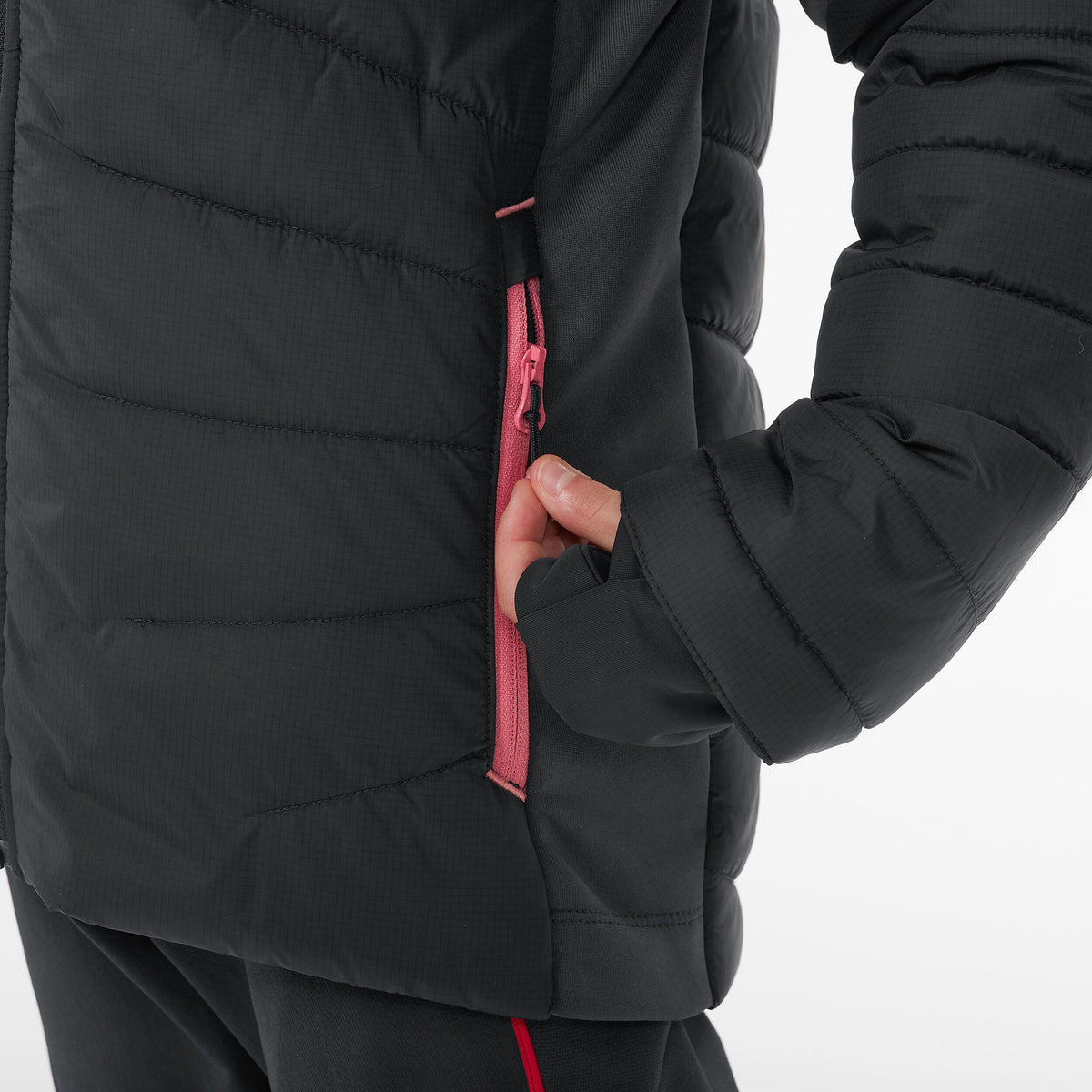 Quechua KIDS’ PADDED HIKING JACKET AGES 7-15 - HYBRID 