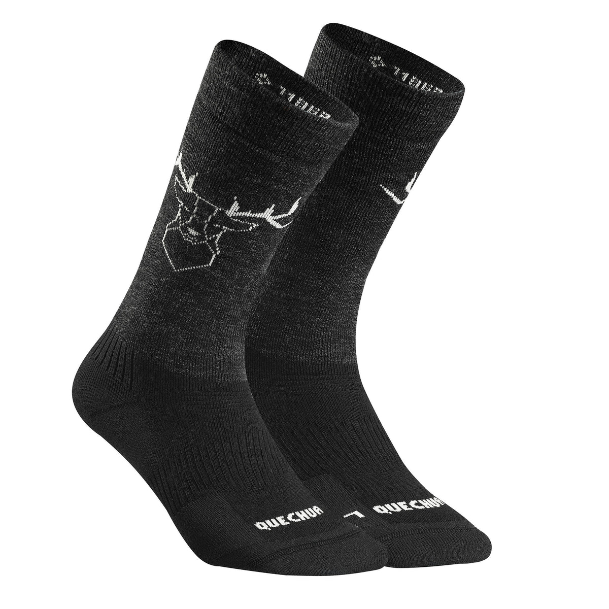 Quechua Warm Hiking Socks SH500 Mid 2 Pairs