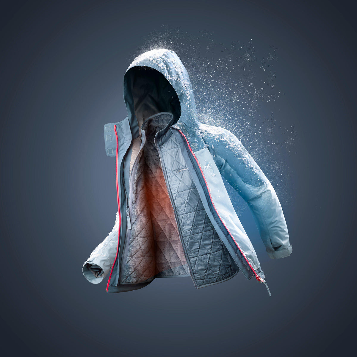 Quechua KIDS’ WARM AND WATERPROOF 3-in-1 HIKING JACKET - SH500 MT -10°C - 7