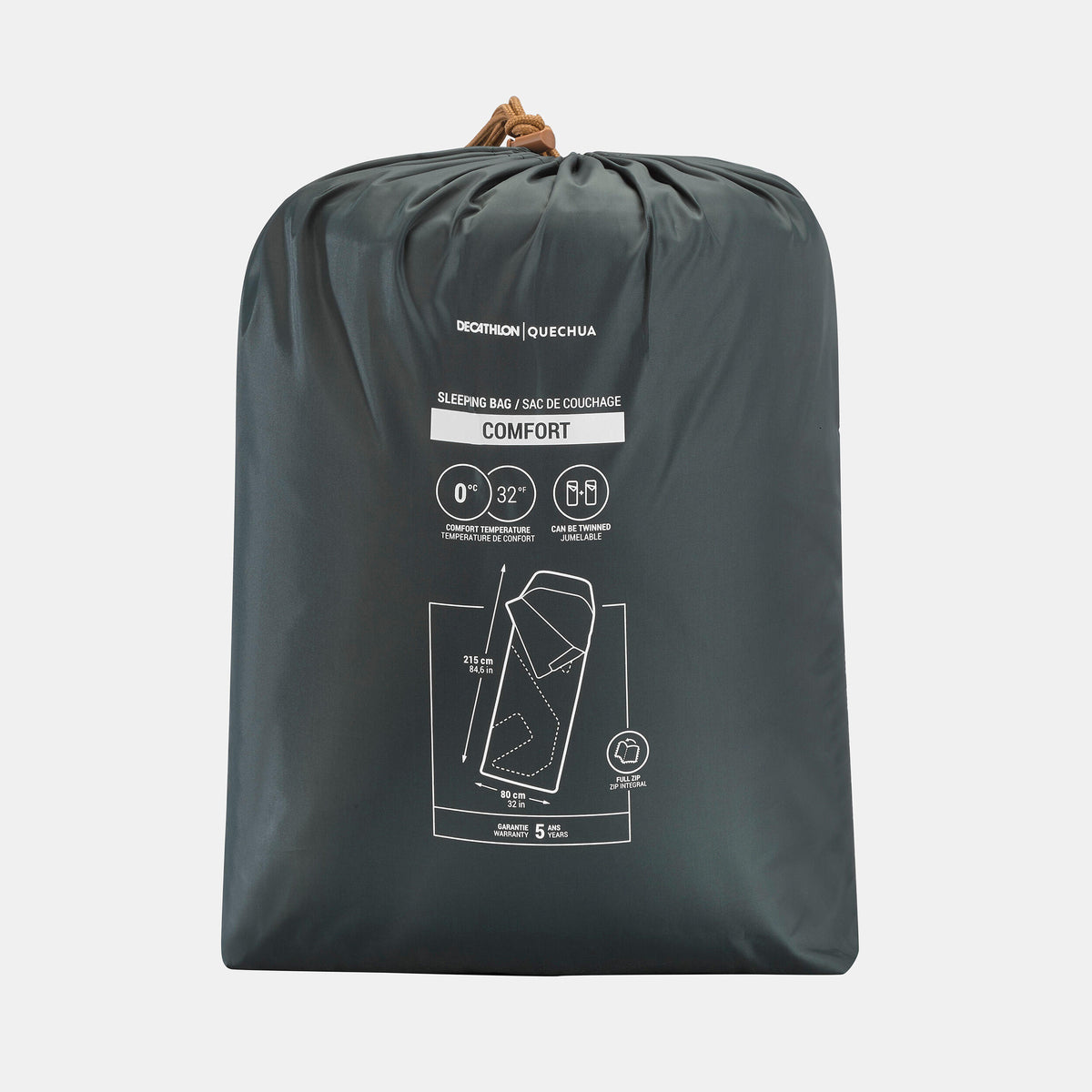 Quechua Camping Sleeping Bag Arpenaz 0°