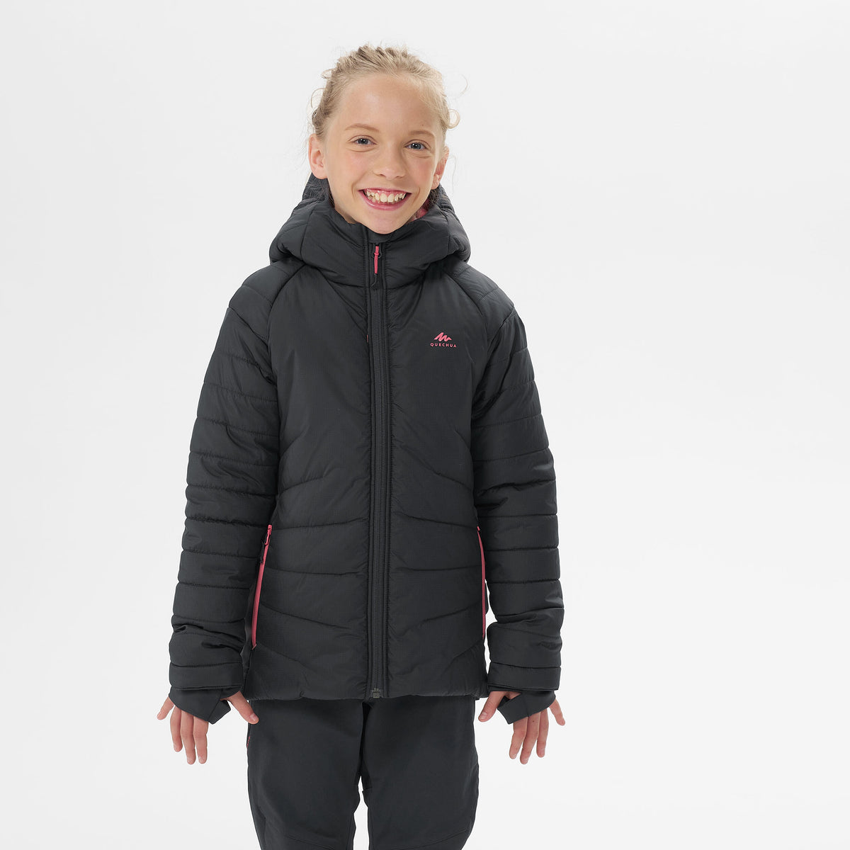 Quechua KIDS’ PADDED HIKING JACKET AGES 7-15 - HYBRID 