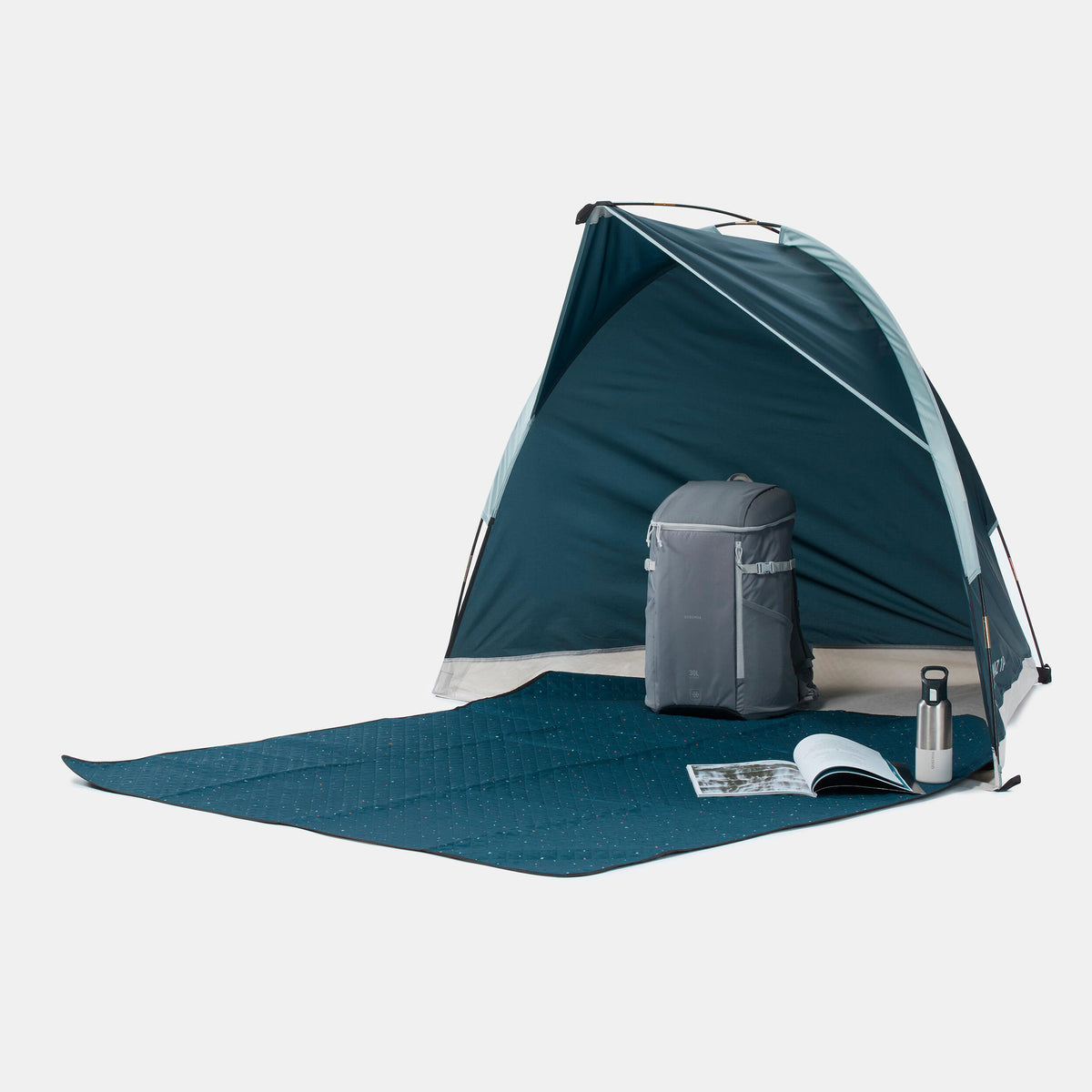 Quechua Refurbished Camping Shelter With Poles - 1 Person - Arpenaz 1P 