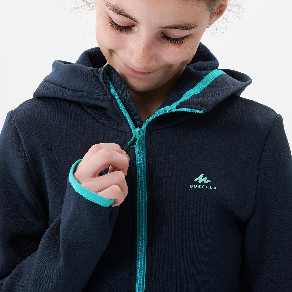 Quechua KIDS’ HIKING FLEECE - MH500 AGED 7-15 