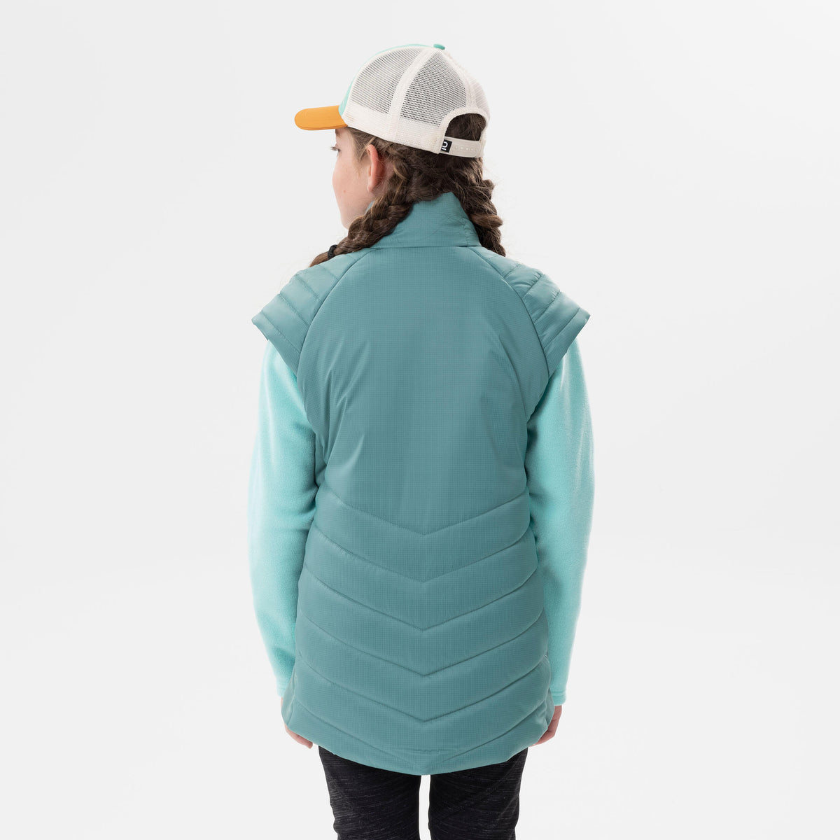 Quechua KIDS’ PADDED HIKING GILET - HYBRID AGED 7-15 