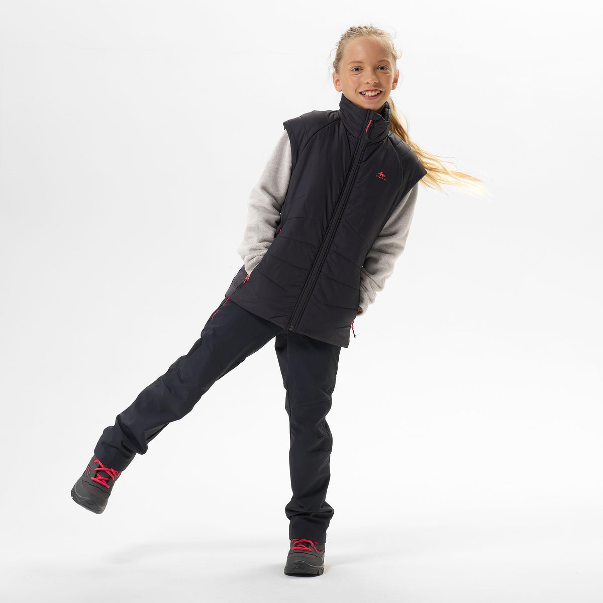 Quechua KIDS’ PADDED HIKING GILET - HYBRID AGED 7-15 