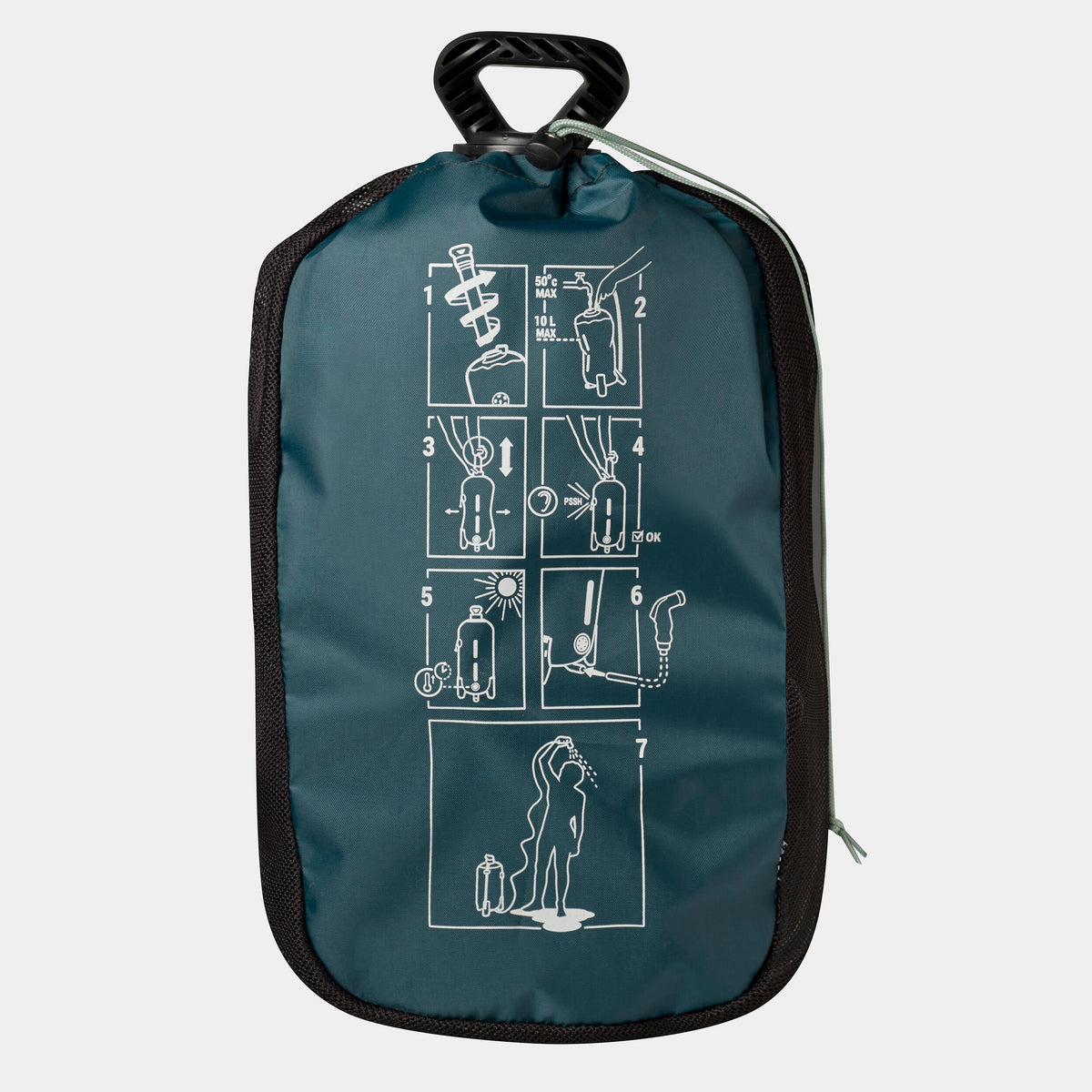 Quechua PRESSURE SOLAR CAMPING SHOWER - 10 LITRES
