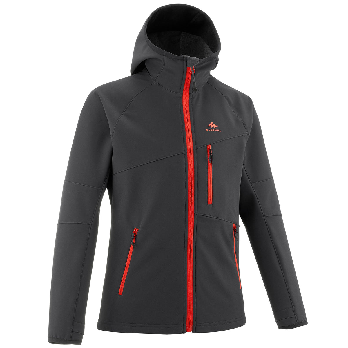 Quechua Kids’ Softshell Hiking Jacket - MH550 Black 