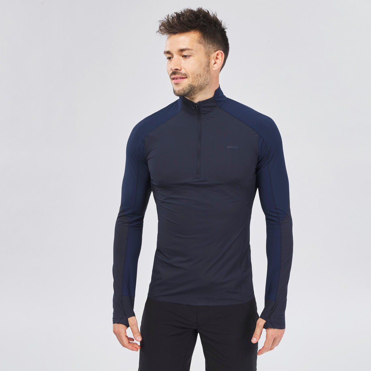 Quechua Men's Anti-UV Long-sleeved Hiking T-Shirt