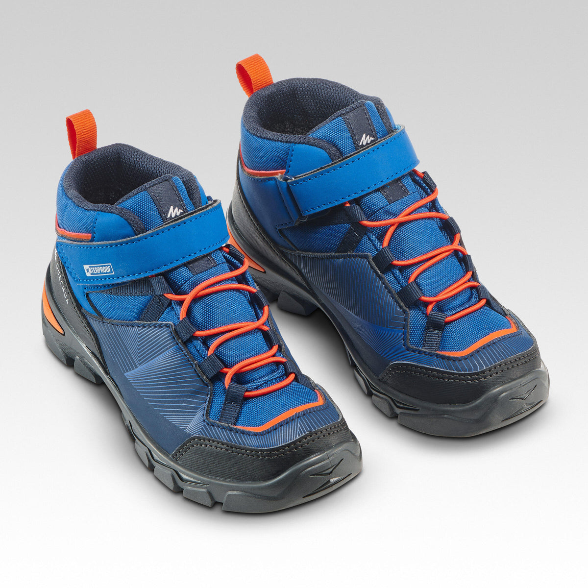 Quechua Kids' Waterproof Walking Shoes - MH120 MID Blue - Size Jr. 10 