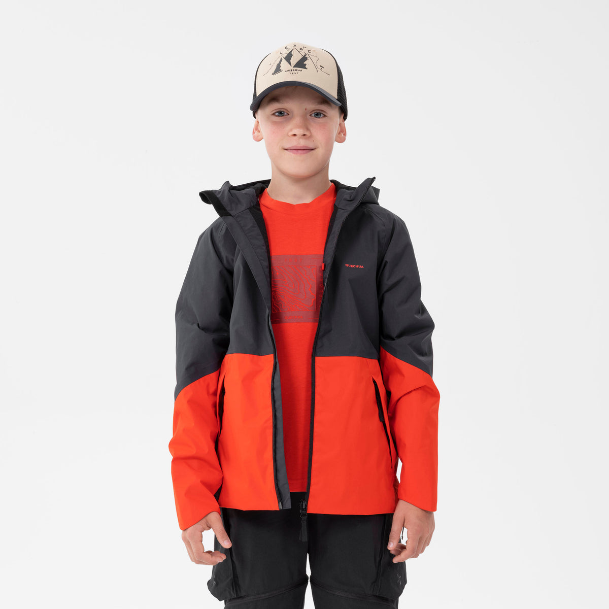 Quechua Kids’ Waterproof Hiking Jacket - MH500 Aged 7-15 