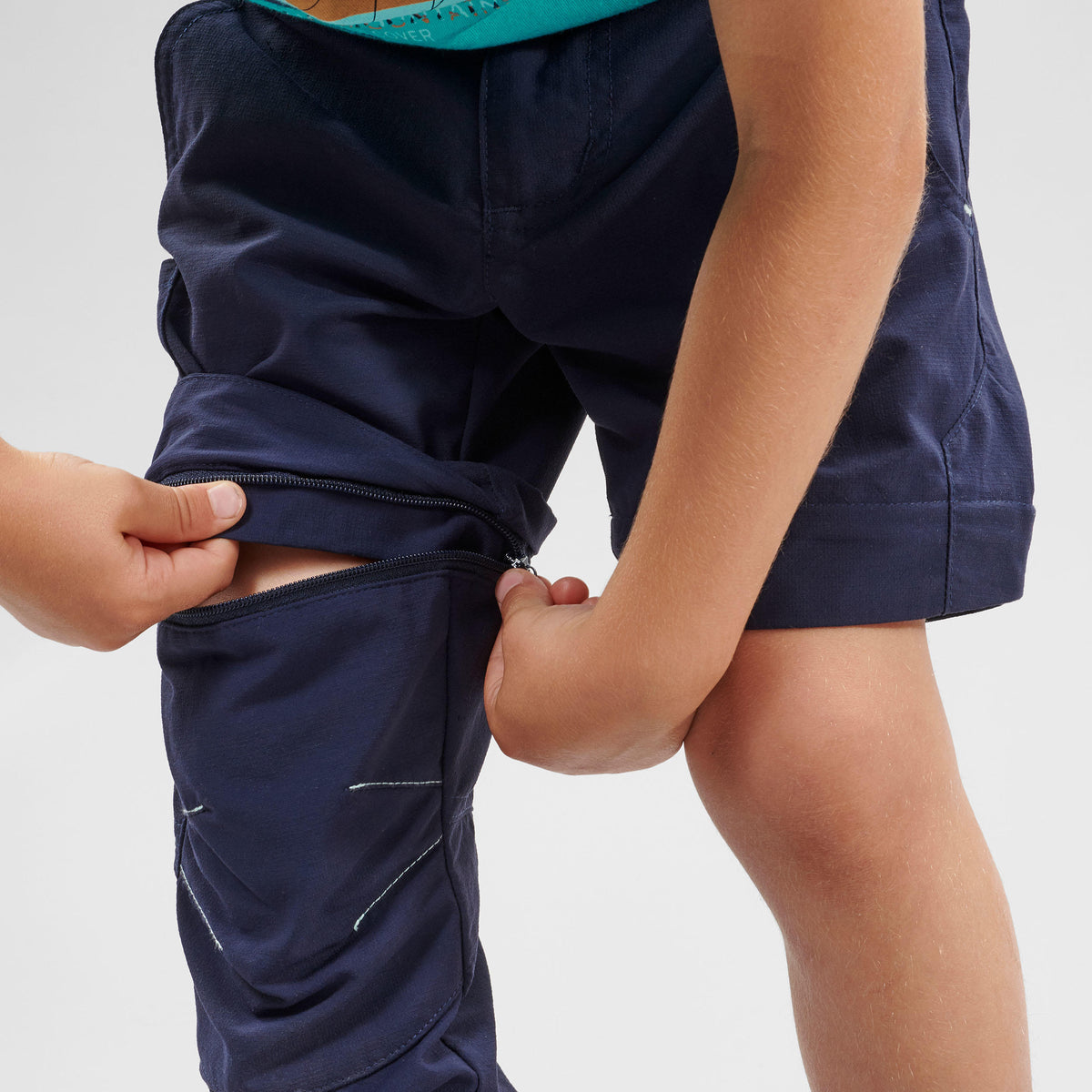 Quechua Kids' Hiking Zip-Off Trousers MH500 2
