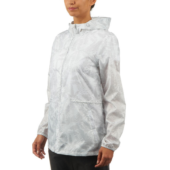 Quechua Refurbished Womens Windproof And Water-repellent Hiking Jacket 