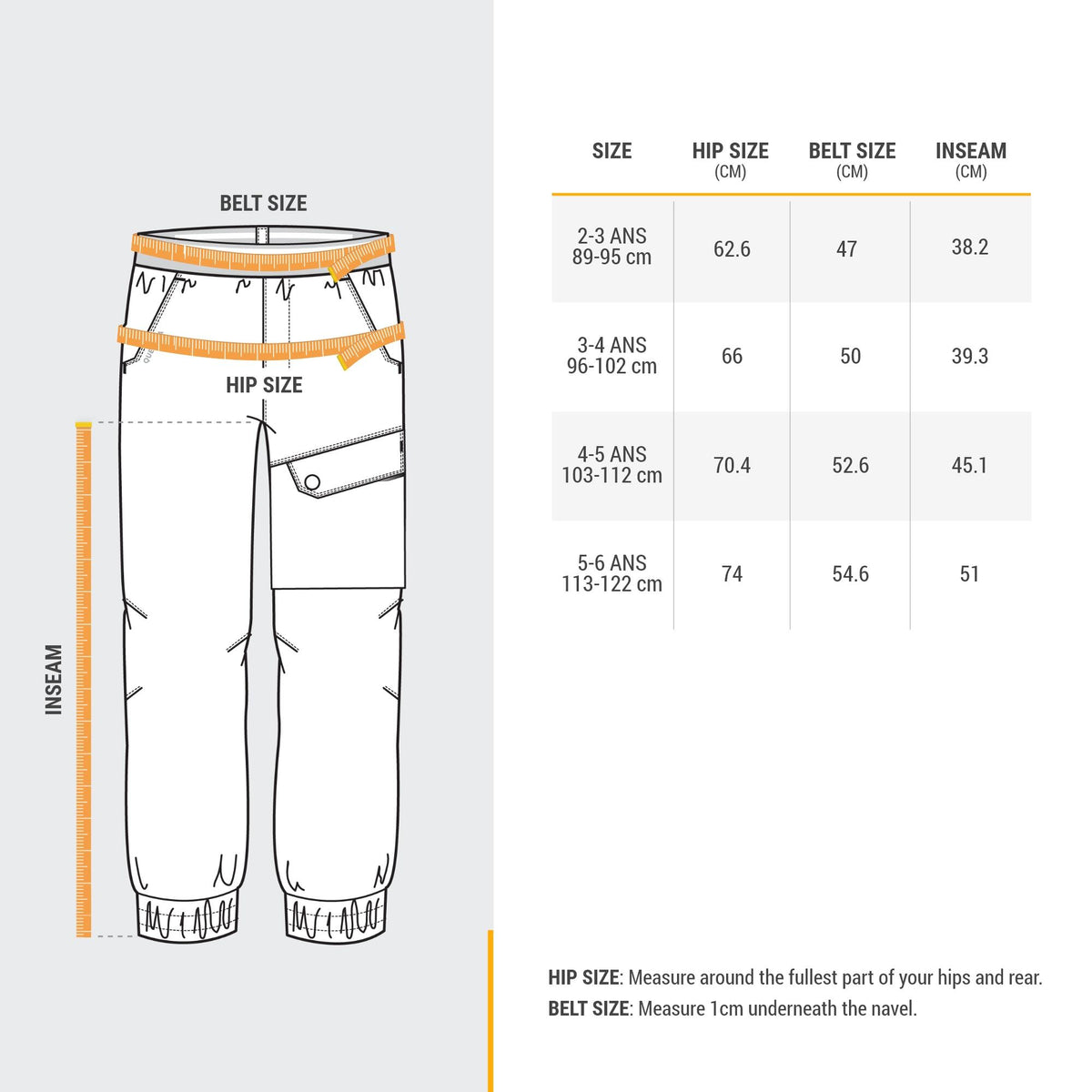 Quechua Children's Warm Water-repellent Hiking Trousers - SH100 - Age 2