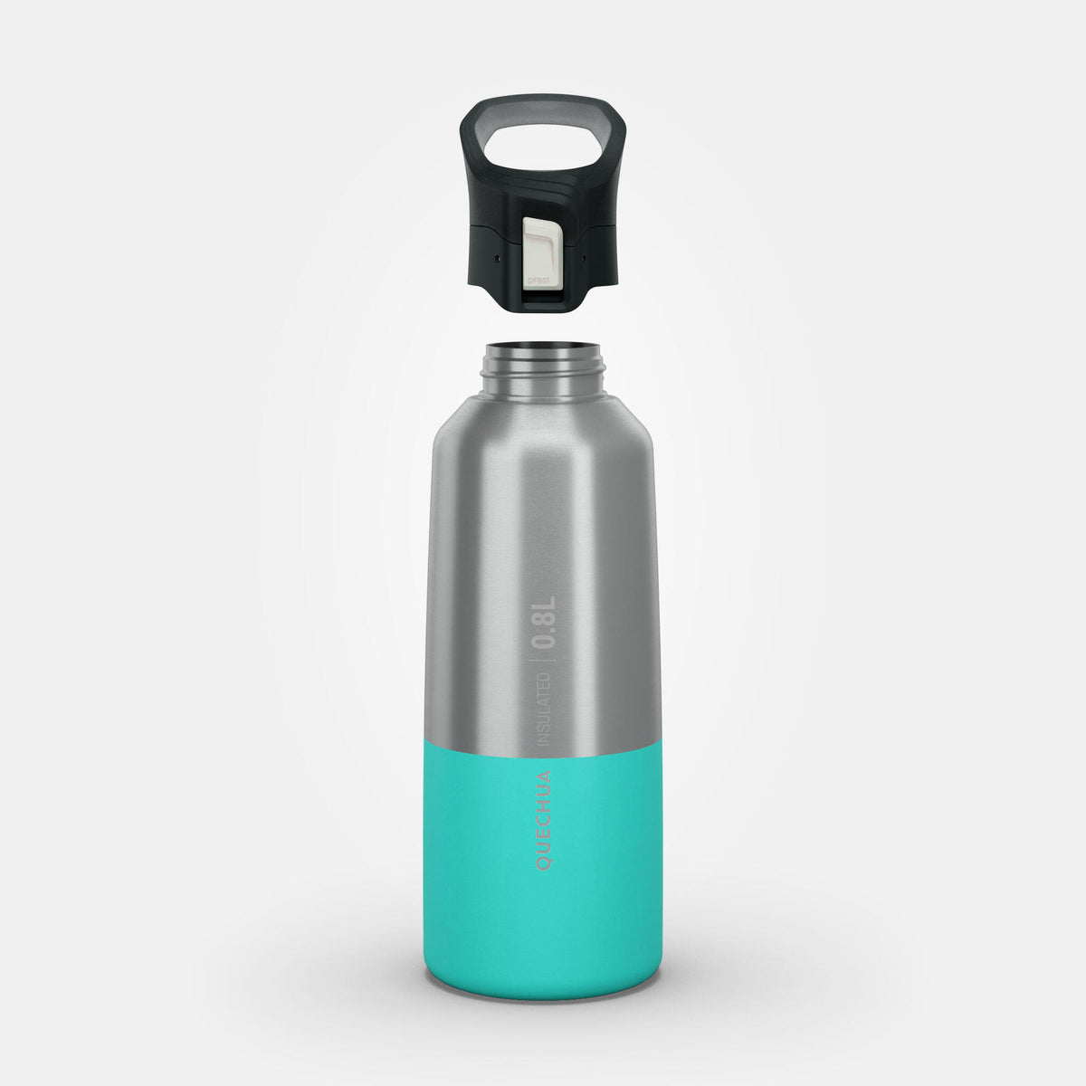 Quechua Isothermal Stainless Steel Hiking Flask MH500 0.5 L Turquoise