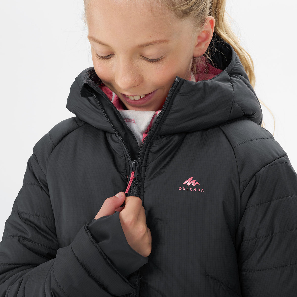 Quechua KIDS’ PADDED HIKING JACKET AGES 7-15 - HYBRID 
