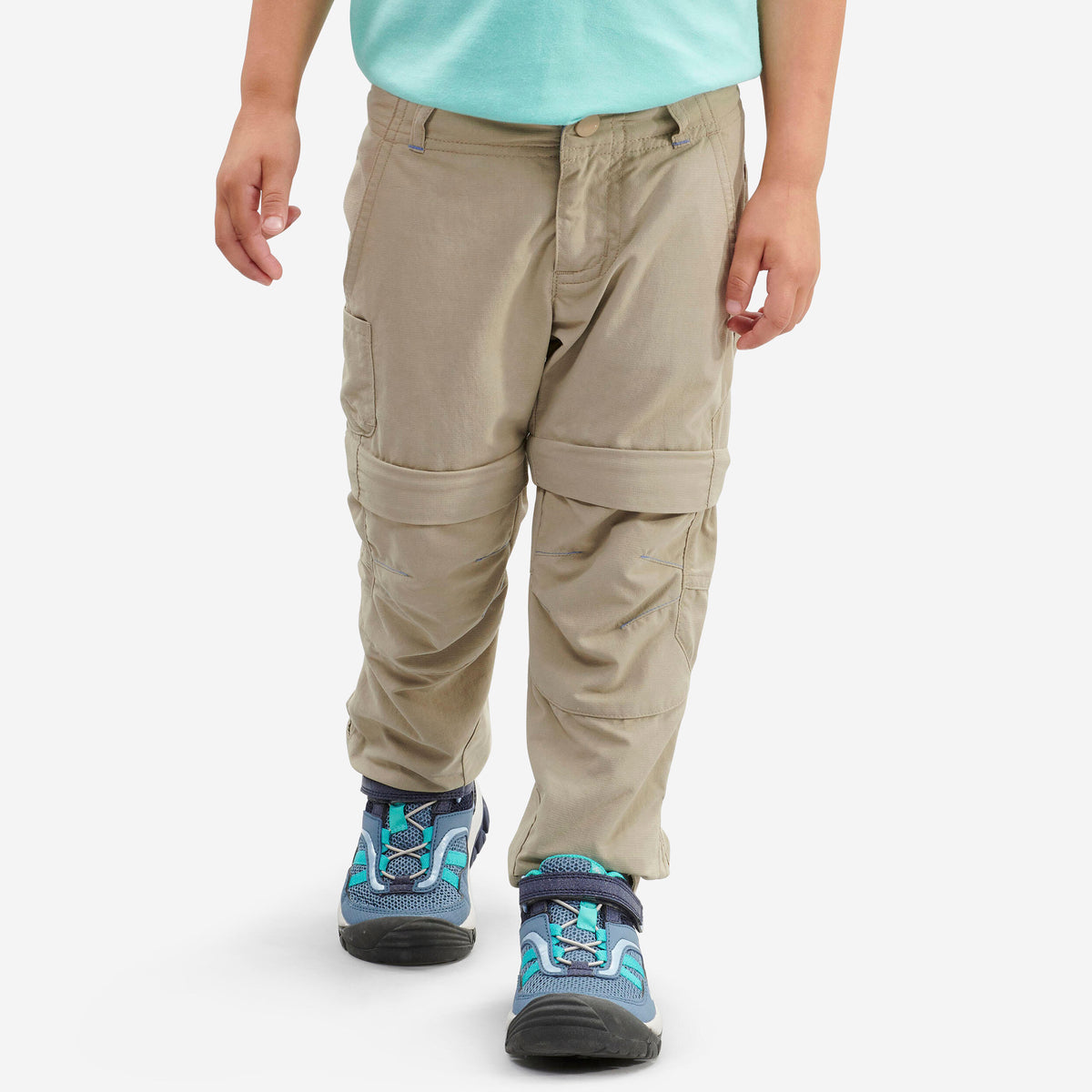 Quechua Modular Hiking Trousers - MH500 KID Grey/blue - Children 2