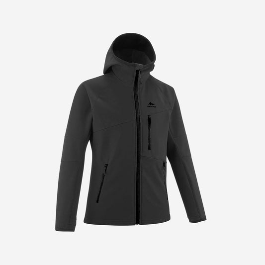 Quechua Kids’ Softshell Hiking Jacket - MH550 Black 