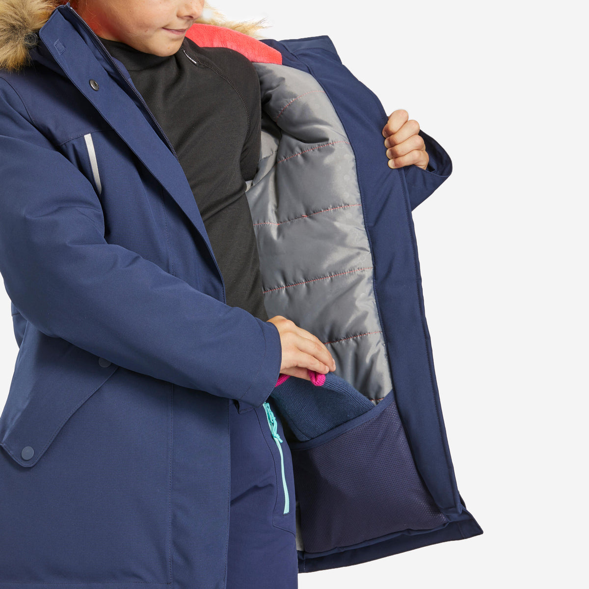 Quechua KIDS’ WARM AND WATERPROOF HIKING PARKA - SH900 -17°C - 7