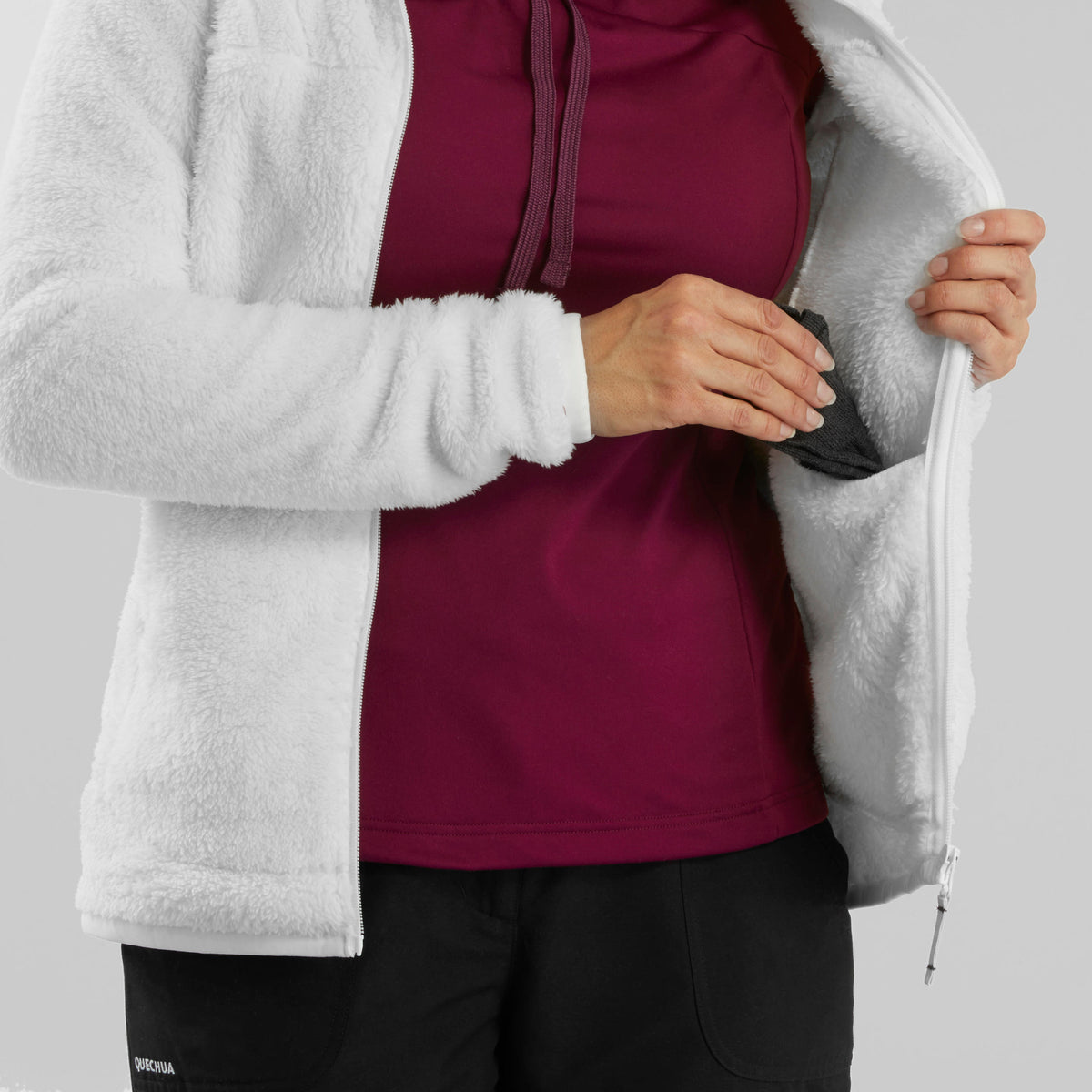 Quechua Women's Warm Fleece Hiking Jacket - SH100 ULTRA