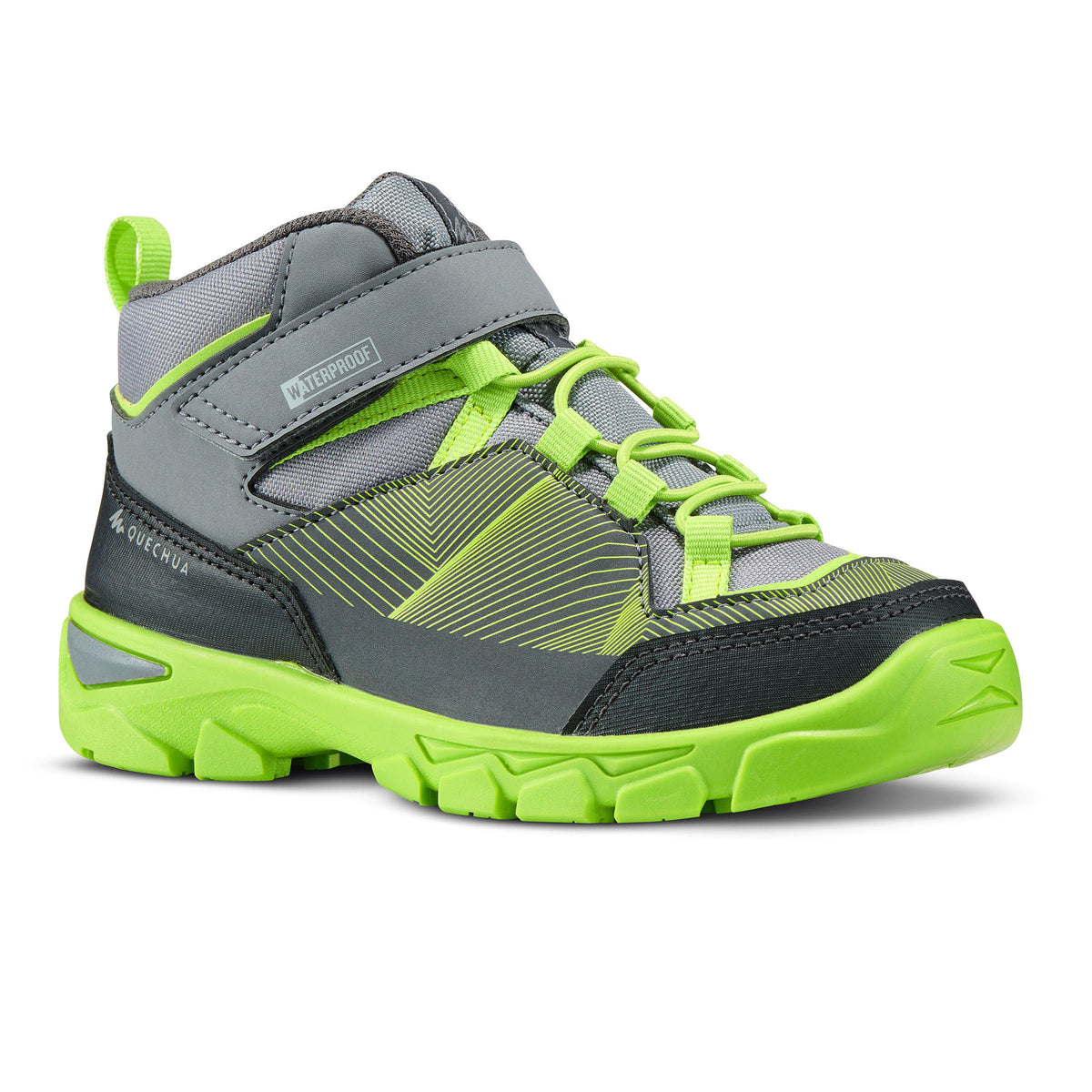 Quechua Kids' Waterproof Walking Shoes - MH120 MID Blue - Size Jr. 10 