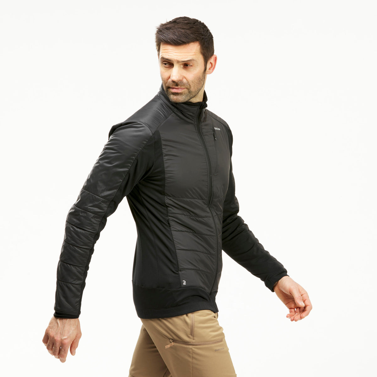 Quechua Men's Warm Hybrid Fleece Hiking Jacket 